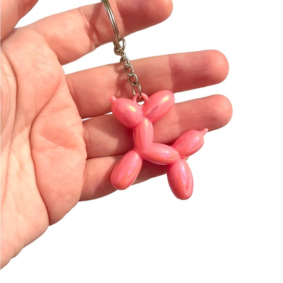 Handmade Accessories - 🎈3 for $20 Balloon Dog Keychain - Metallic Pink